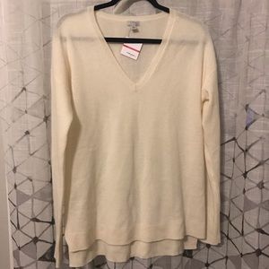 NWT Halogen Cashmere V Neck Sweater, Large
